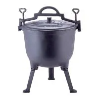 казан польский kamille rashko baba чугунный 10 литров, съемные ножки, эмалированный